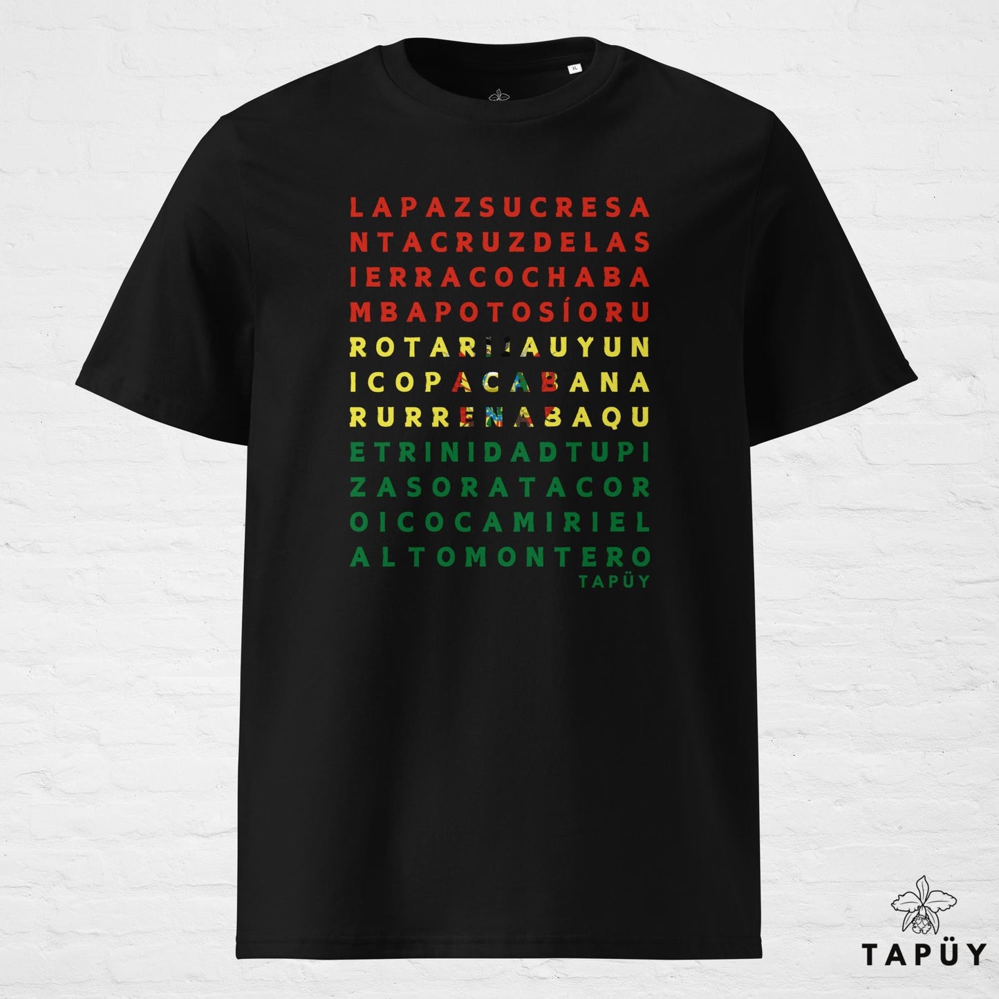 T-Shirt Homme Ciudades de Bolivia Noir / S de la marque Tapüy