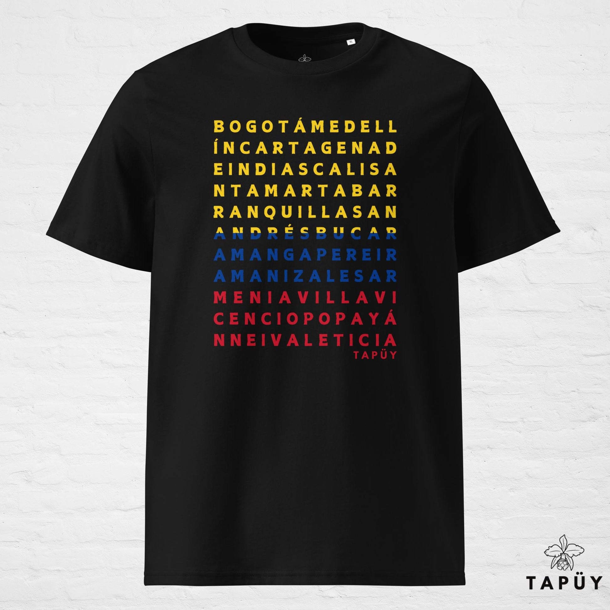 T-Shirt Homme Ciudades de Colombia Noir / S de la marque Tapüy