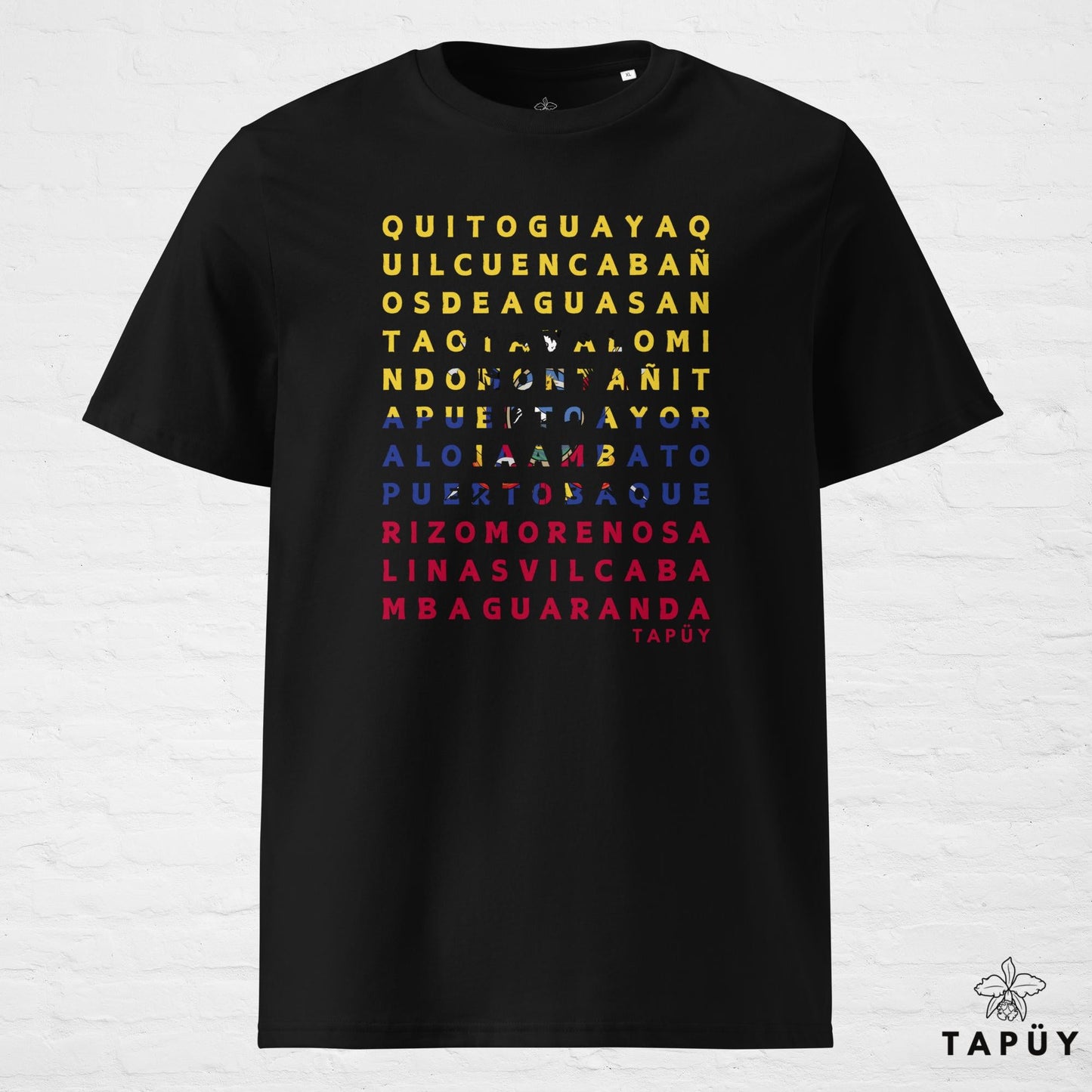 T-Shirt Homme Ciudades de Ecuador Noir / S de la marque Tapüy