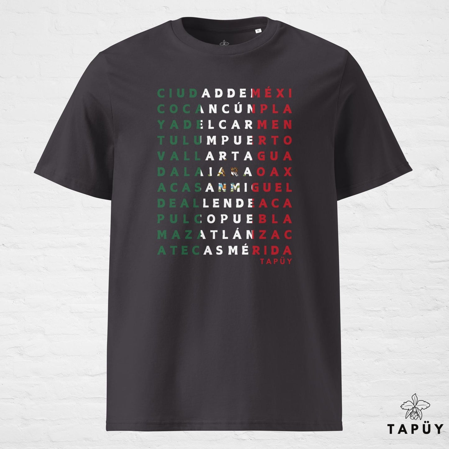 T-Shirt Homme Ciudades de México Anthracite / S de la marque Tapüy