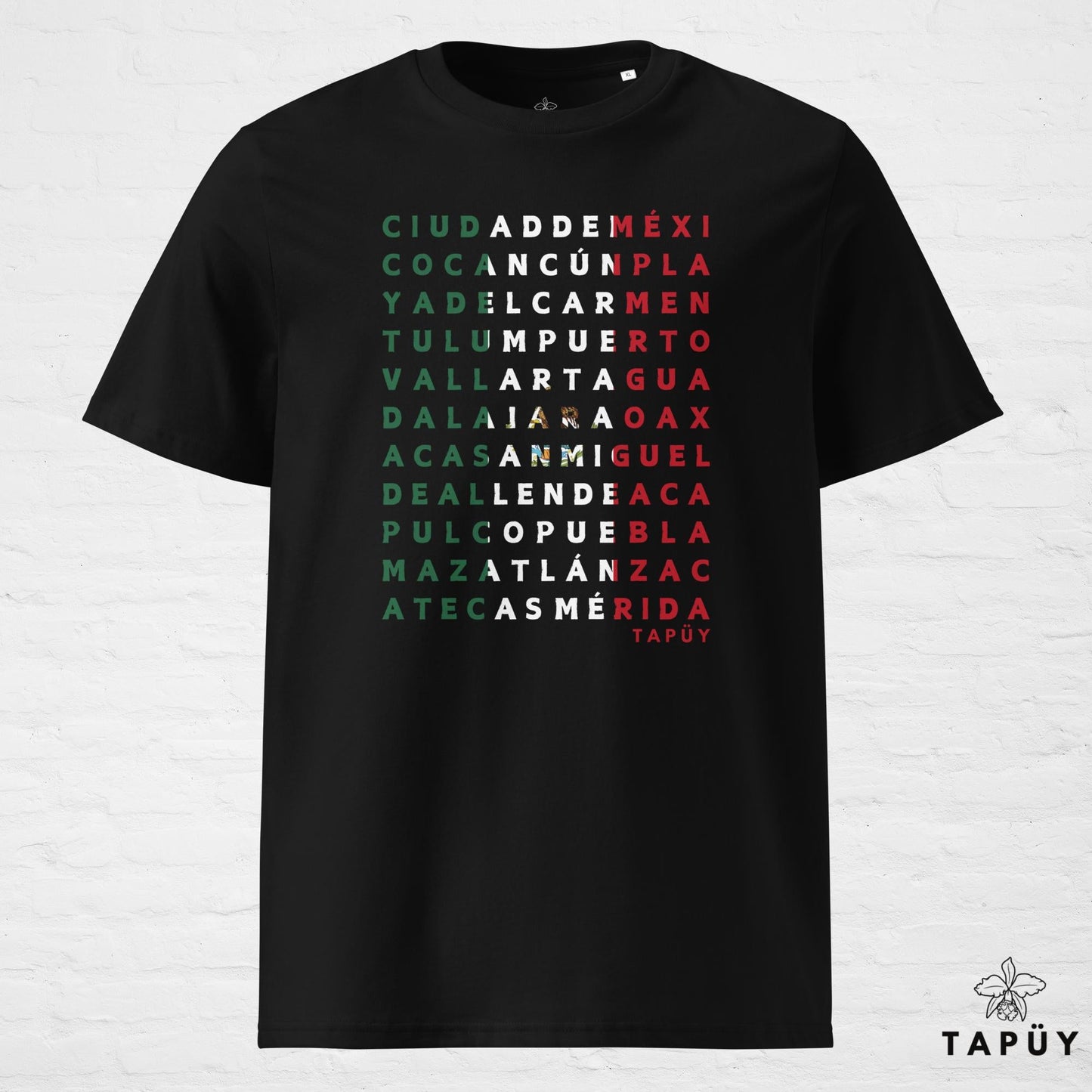 T-Shirt Homme Ciudades de México Noir / S de la marque Tapüy