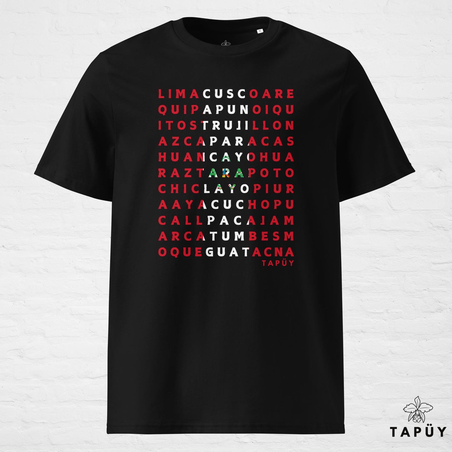 T-Shirt Homme Ciudades de Perú Noir / S de la marque Tapüy