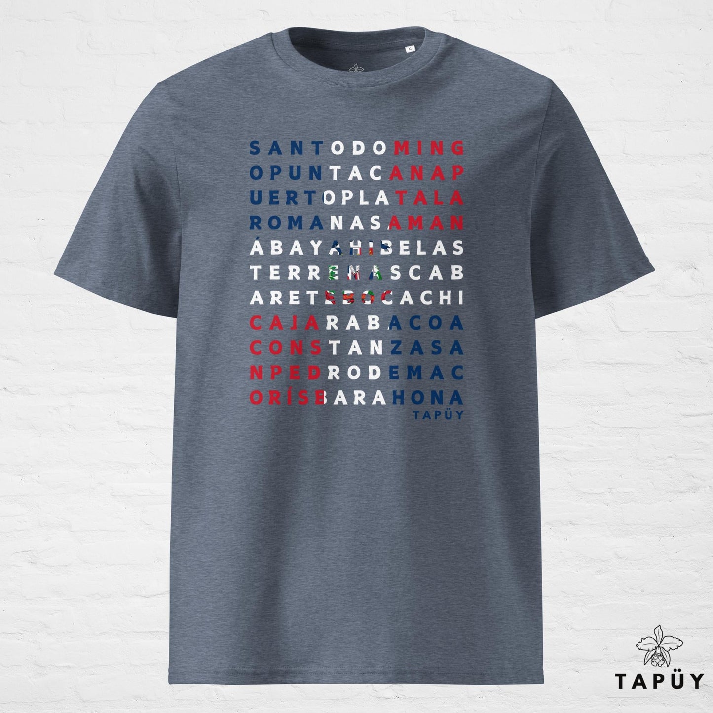 T-Shirt Homme Ciudades de República Dominicana Bleu Foncé Chiné / S de la marque Tapüy