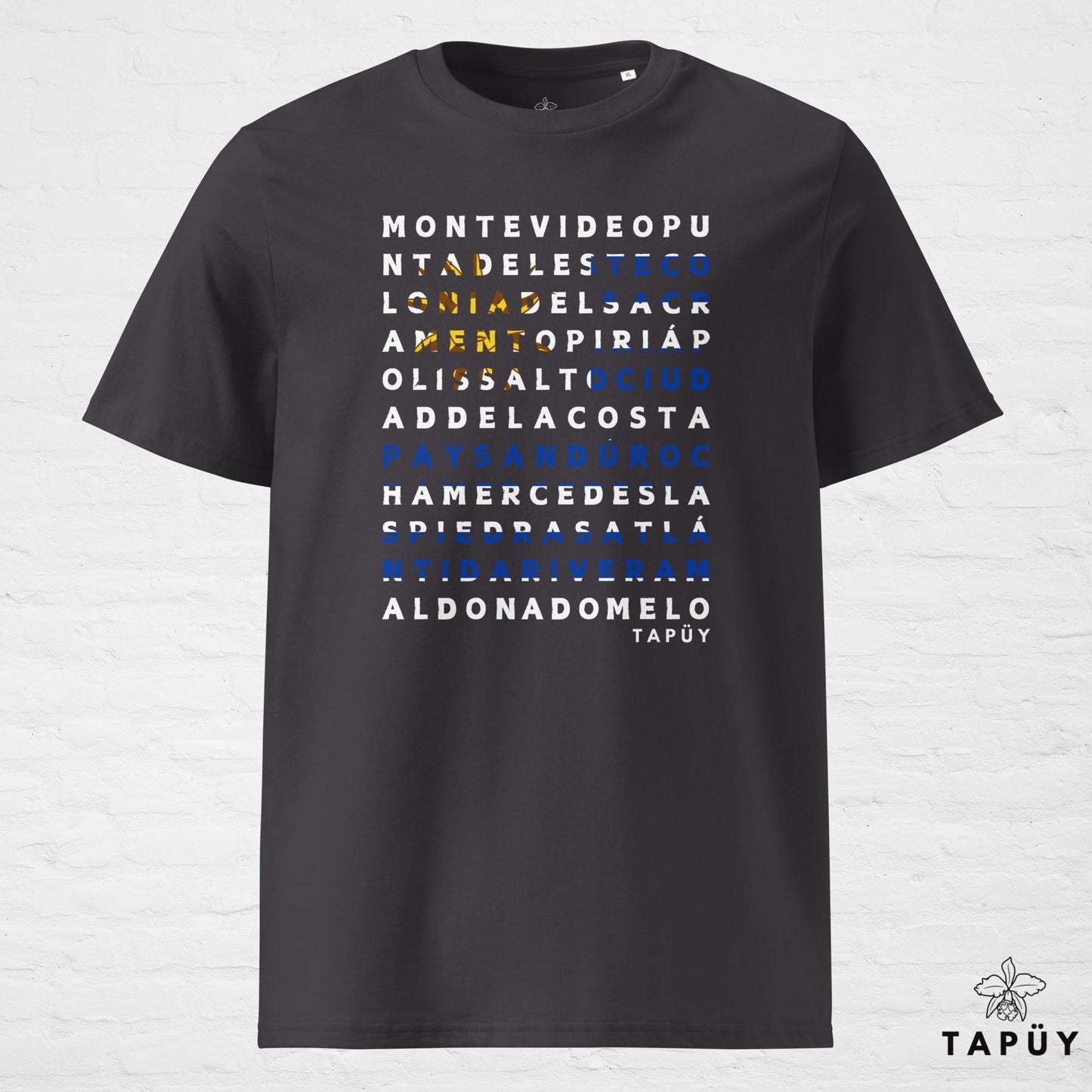 T-Shirt Homme Ciudades de Uruguay Anthracite / S de la marque Tapüy