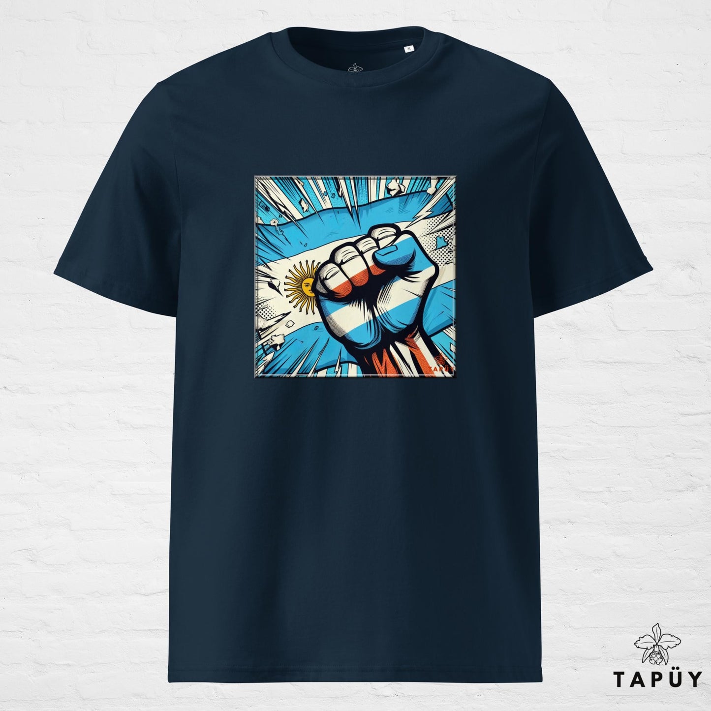 T-Shirt Homme Comics Viva Argentina Bleu Marine / S de la marque Tapüy