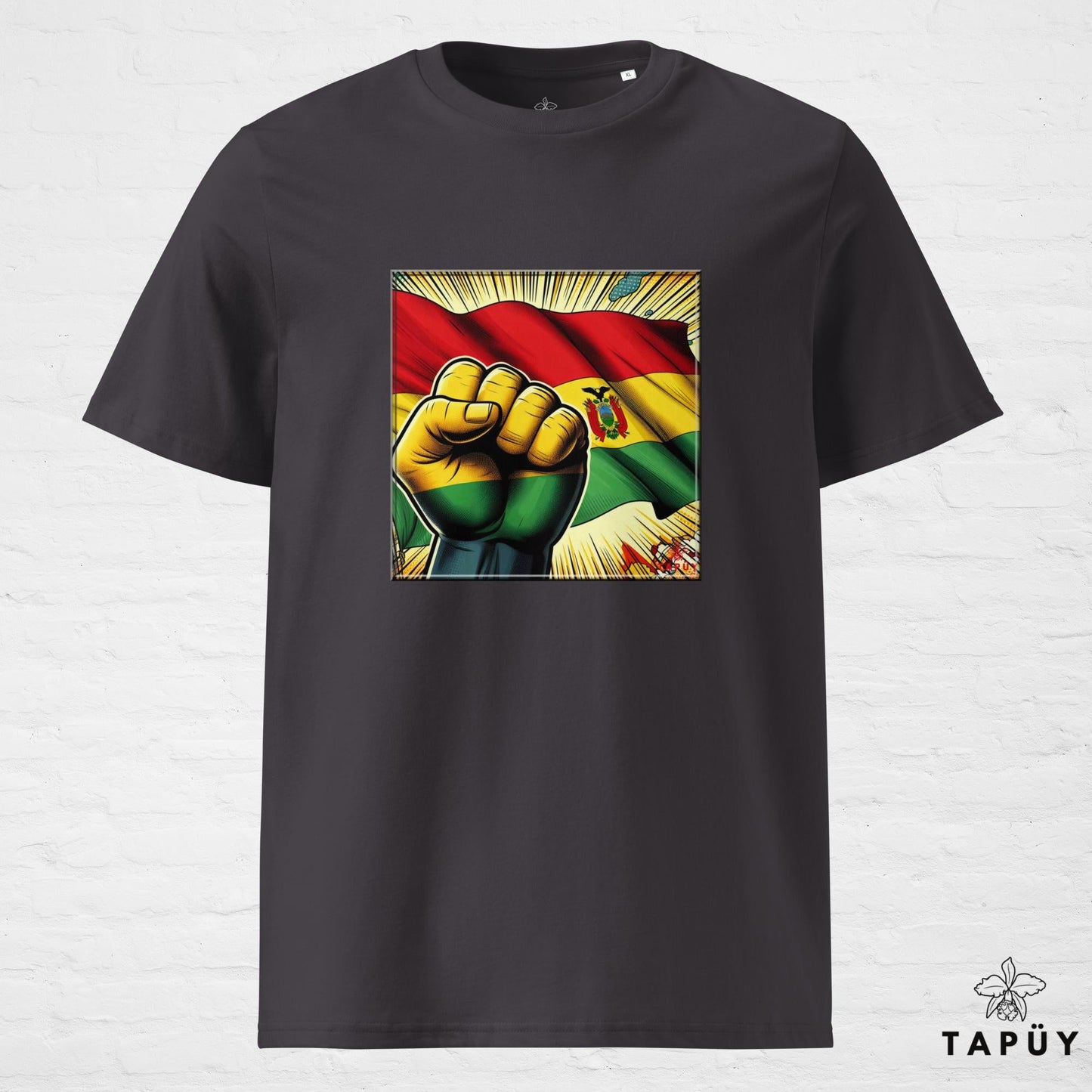 T-Shirt Homme Comics Viva Bolivia Anthracite / S de la marque Tapüy