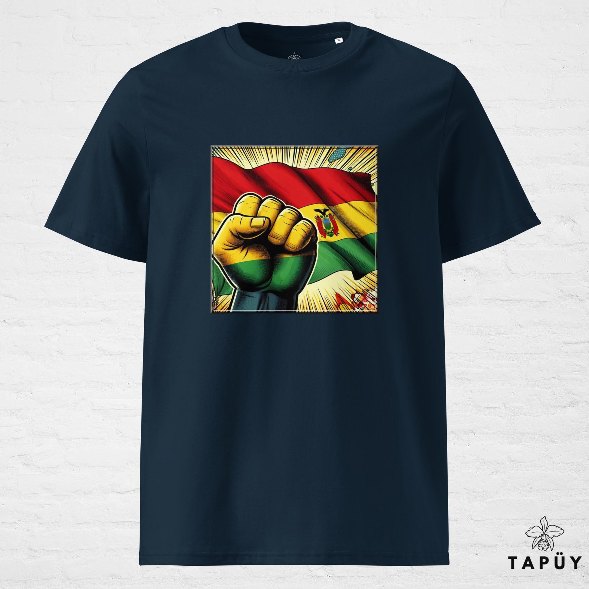 T-Shirt Homme Comics Viva Bolivia Bleu Marine / S de la marque Tapüy