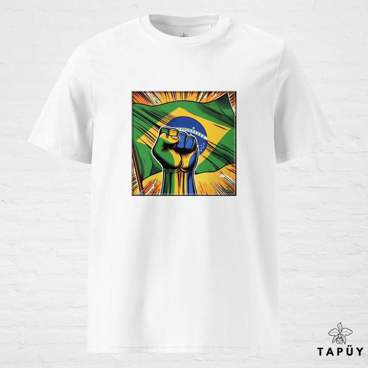 T-Shirt Homme Comics Viva Brasil Blanc / S de la marque Tapüy