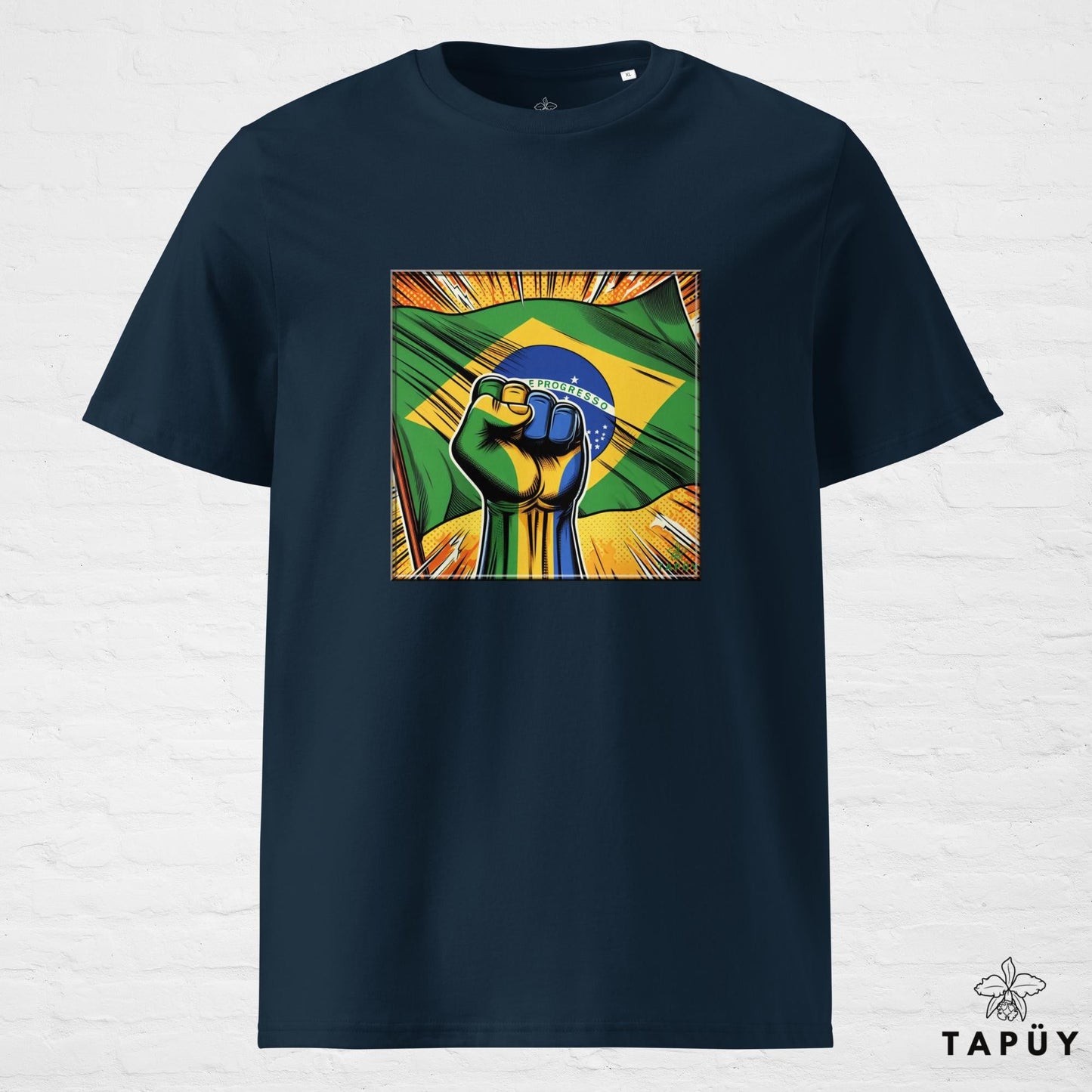 T-Shirt Homme Comics Viva Brasil Bleu Marine / S de la marque Tapüy