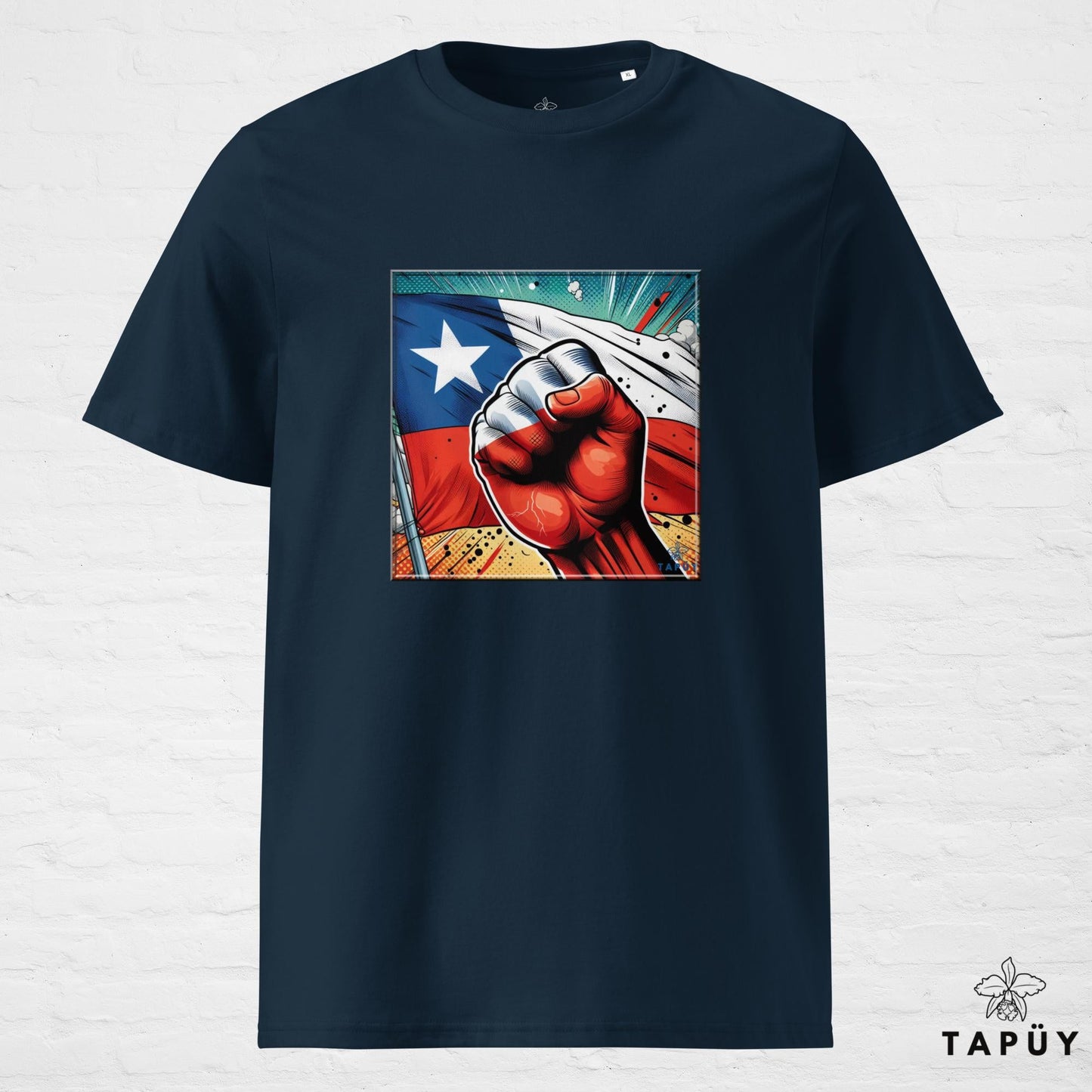 T-Shirt Homme Comics Viva Chile Bleu Marine / S de la marque Tapüy