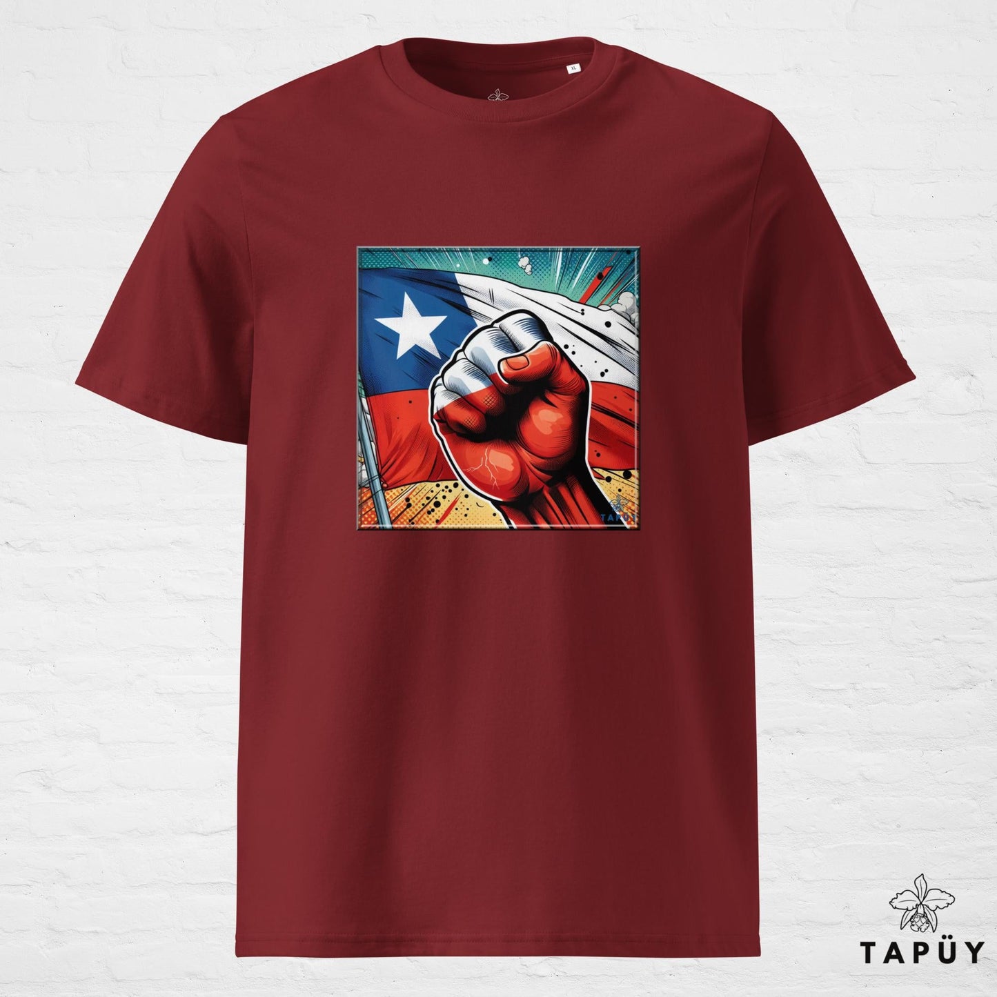 T-Shirt Homme Comics Viva Chile Bordeaux / S de la marque Tapüy