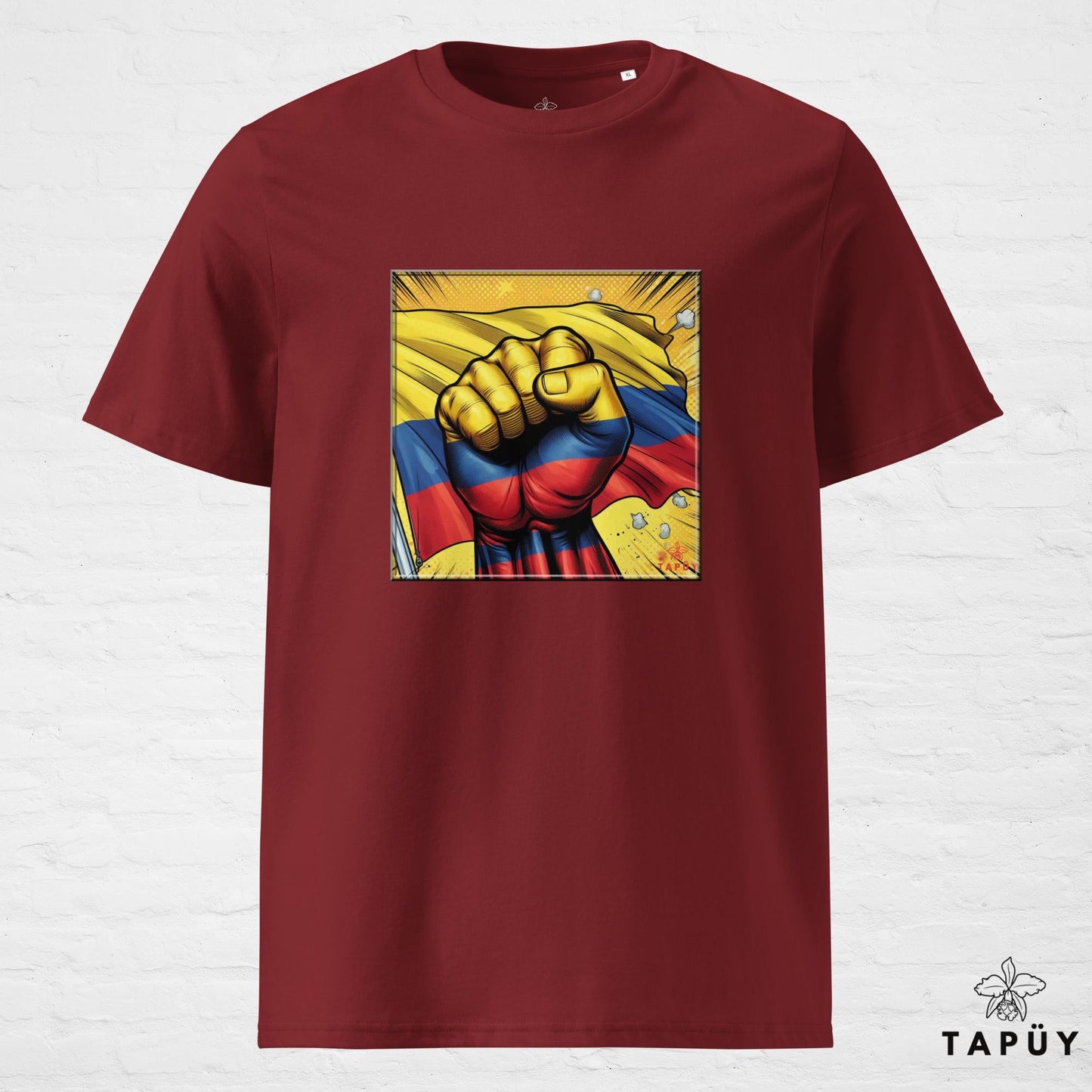 T-Shirt Homme Comics Viva Colombia Bordeaux / S de la marque Tapüy