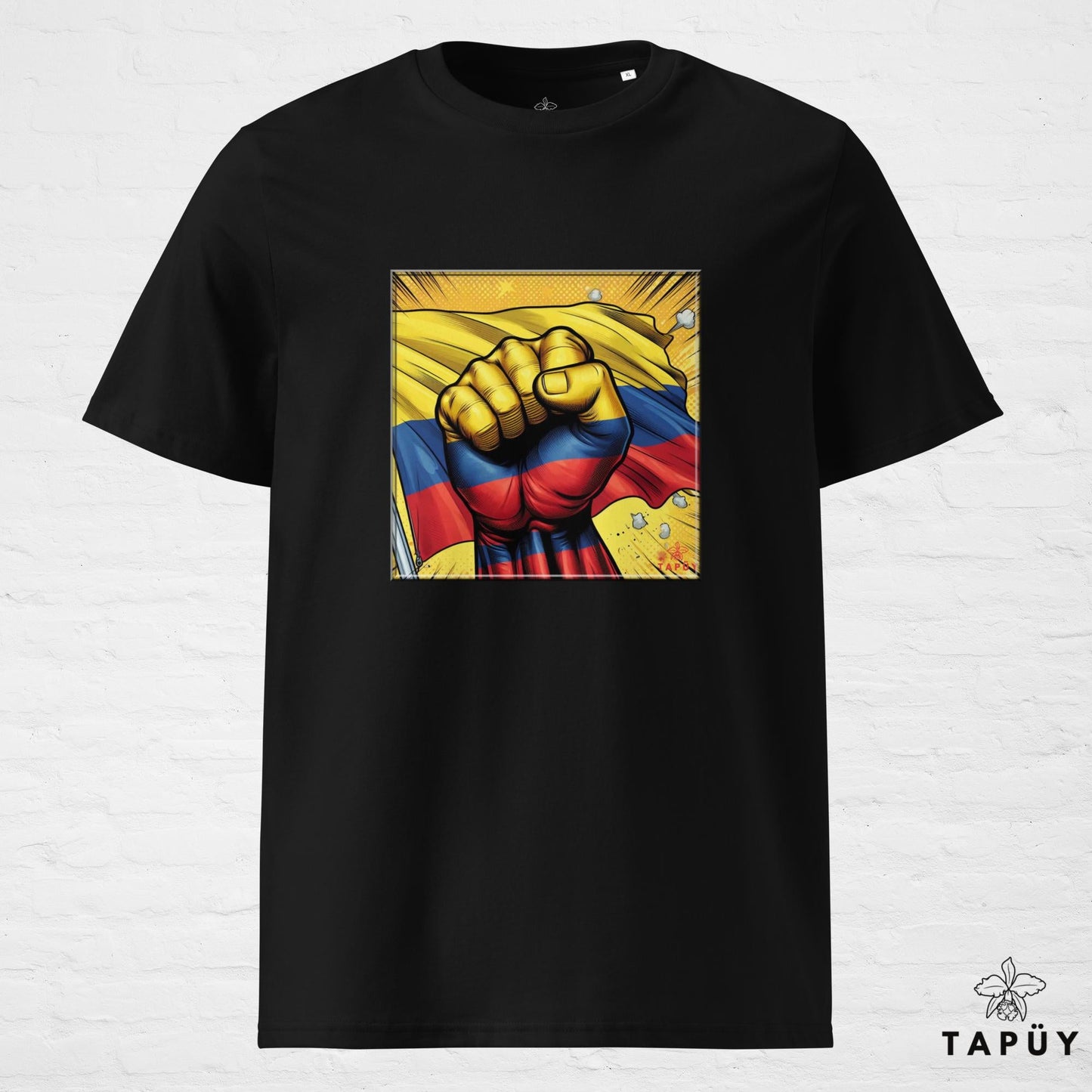 T-Shirt Homme Comics Viva Colombia Noir / S de la marque Tapüy