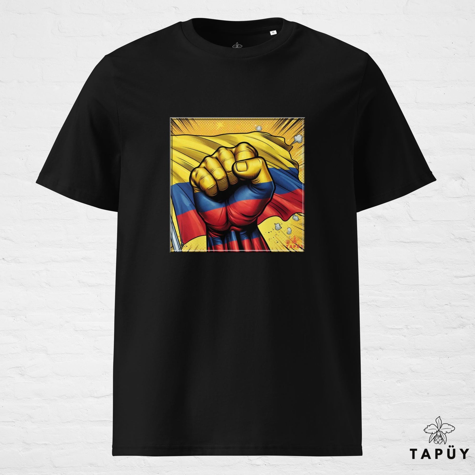 T-Shirt Homme Comics Viva Colombia Noir / S de la marque Tapüy