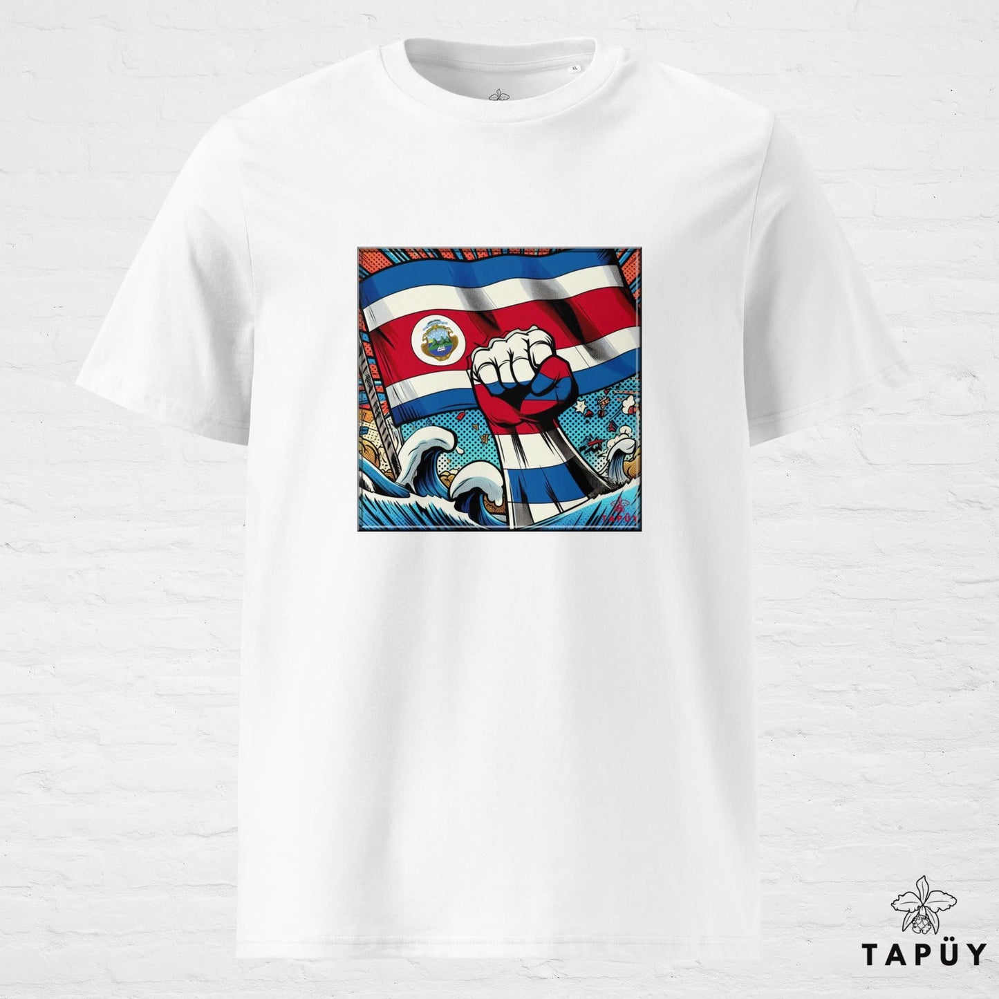 T-Shirt Homme Comics Viva Costa Rica Blanc / S de la marque Tapüy