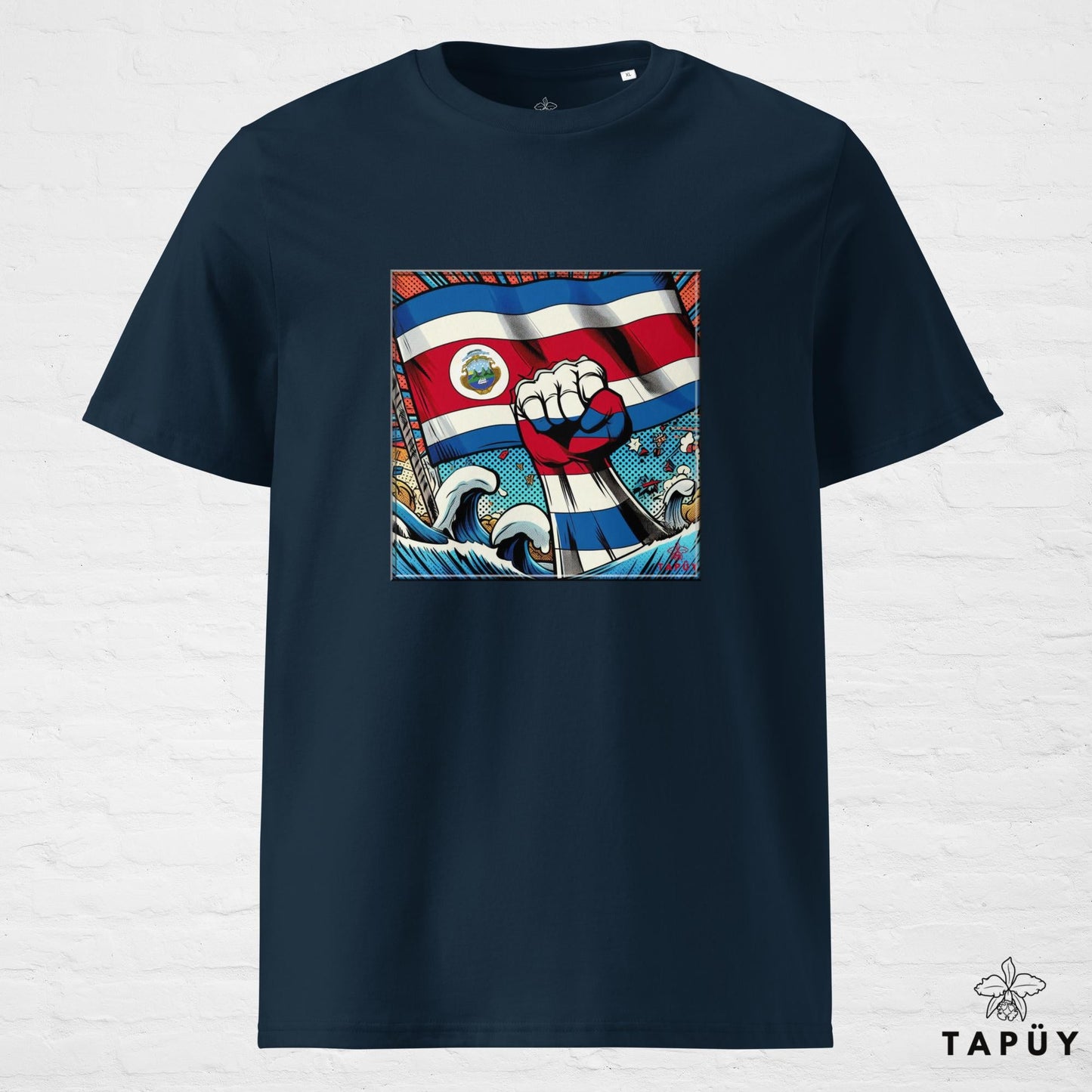 T-Shirt Homme Comics Viva Costa Rica Bleu Marine / S de la marque Tapüy