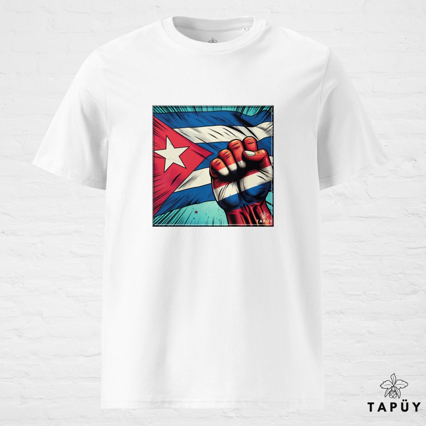 T-Shirt Homme Comics Viva Cuba Blanc / S de la marque Tapüy