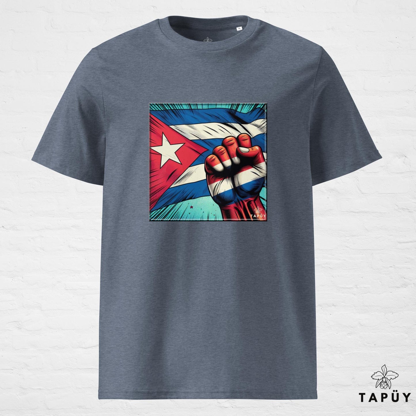 T-Shirt Homme Comics Viva Cuba Bleu Foncé Chiné / S de la marque Tapüy