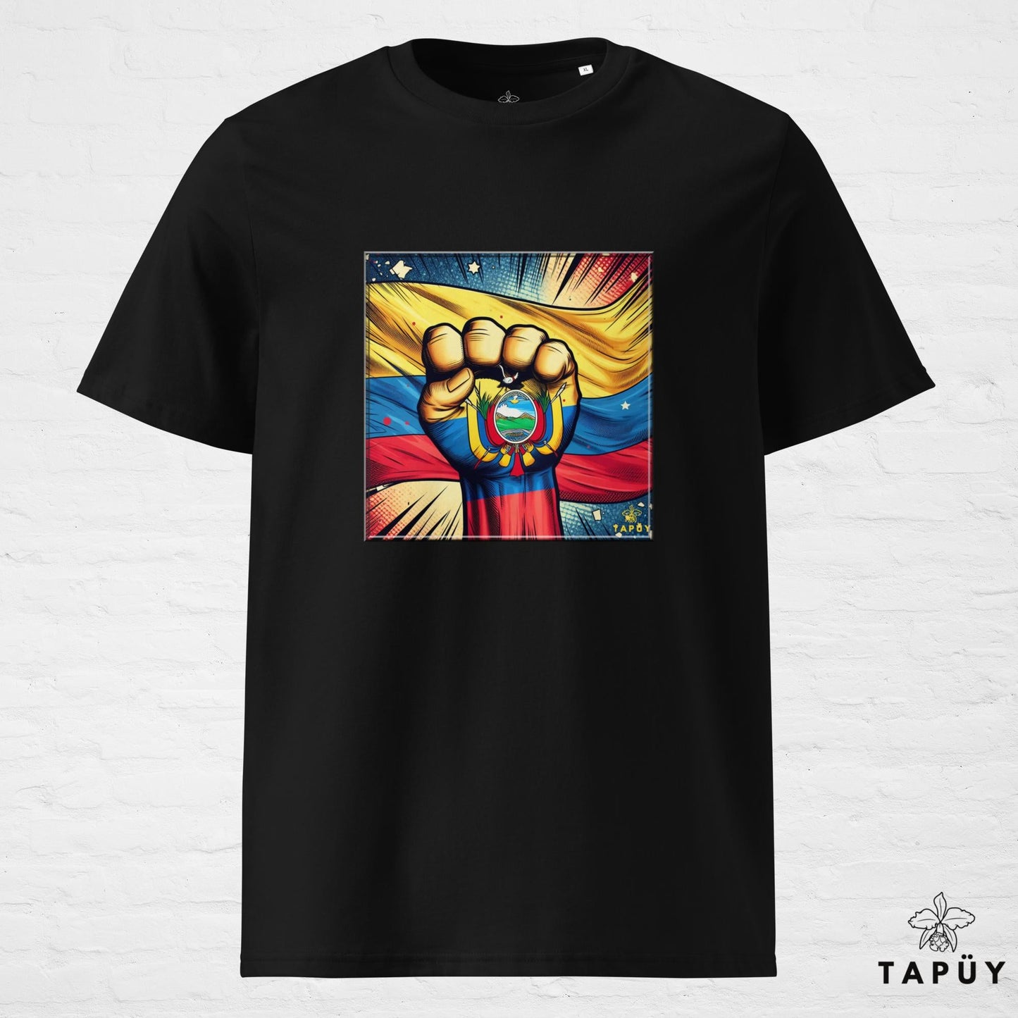 T-Shirt Homme Comics Viva Ecuador Noir / S de la marque Tapüy