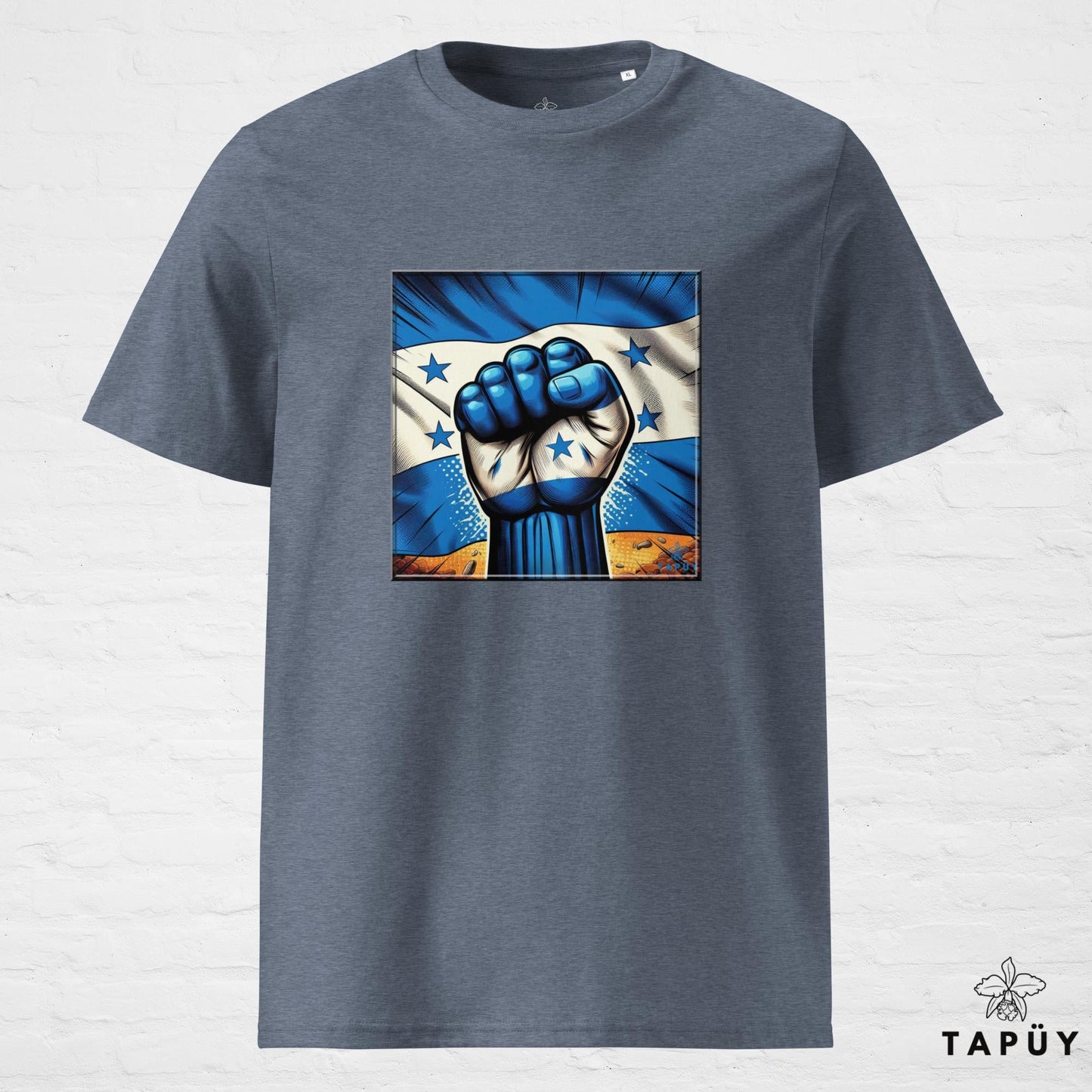 T-Shirt Homme Comics Viva Honduras Bleu Foncé Chiné / S de la marque Tapüy