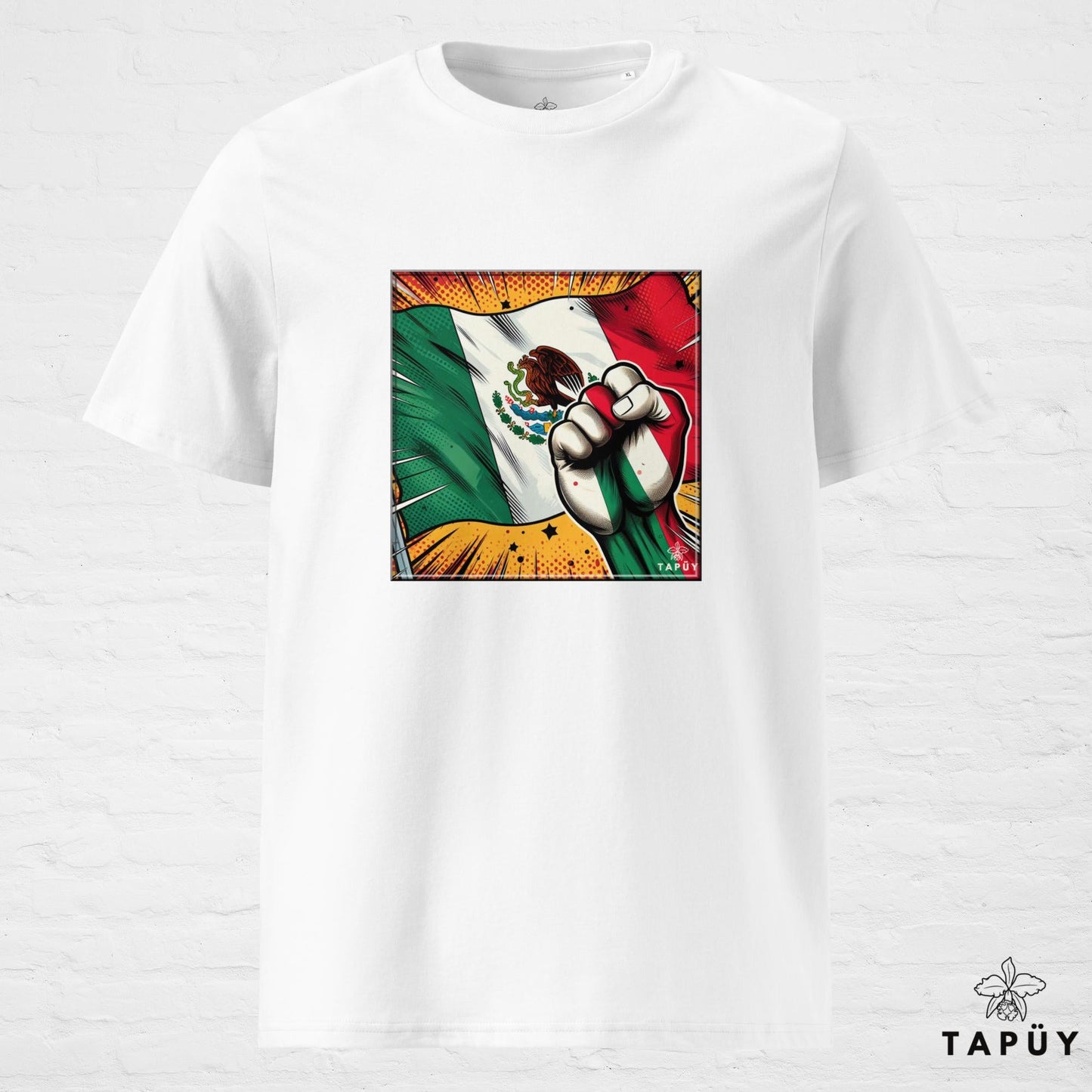 T-Shirt Homme Comics Viva México Blanc / S de la marque Tapüy