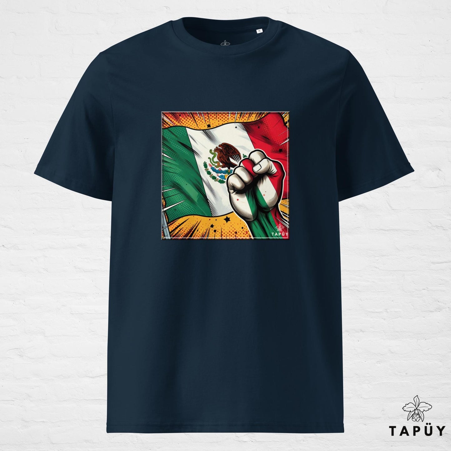 T-Shirt Homme Comics Viva México Bleu Marine / S de la marque Tapüy