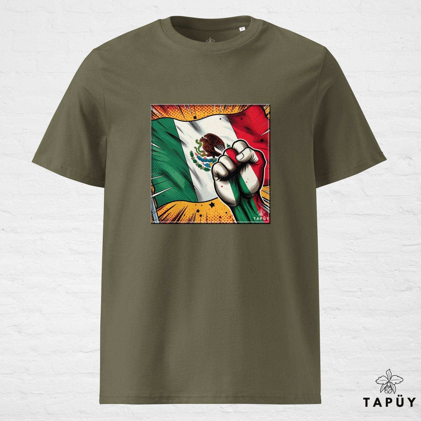 T-Shirt Homme Comics Viva México Kaki / S de la marque Tapüy