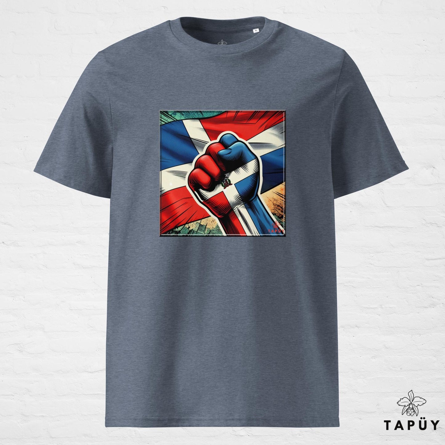 T-Shirt Homme Comics Viva República Dominicana Bleu Foncé Chiné / S de la marque Tapüy