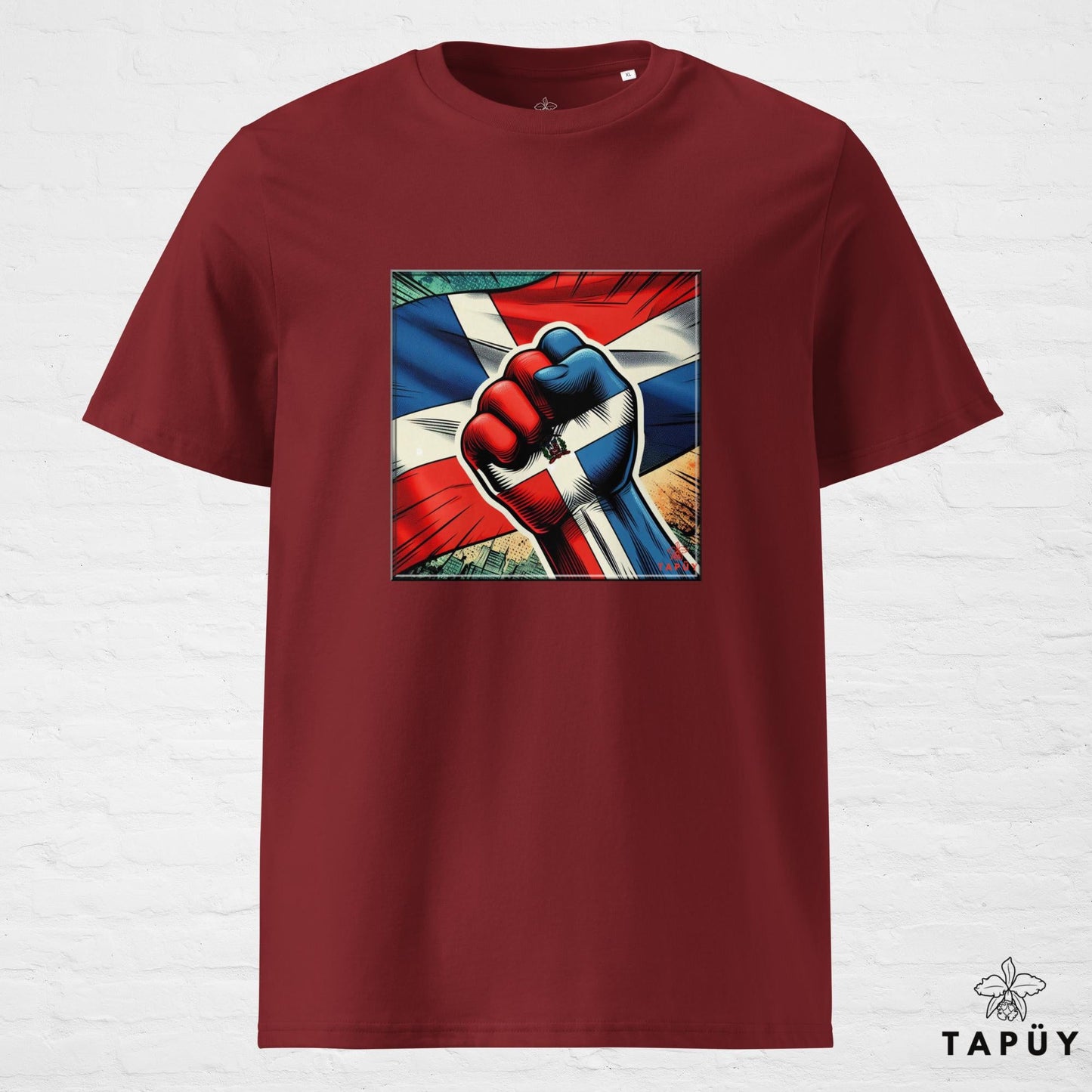 T-Shirt Homme Comics Viva República Dominicana Bordeaux / S de la marque Tapüy