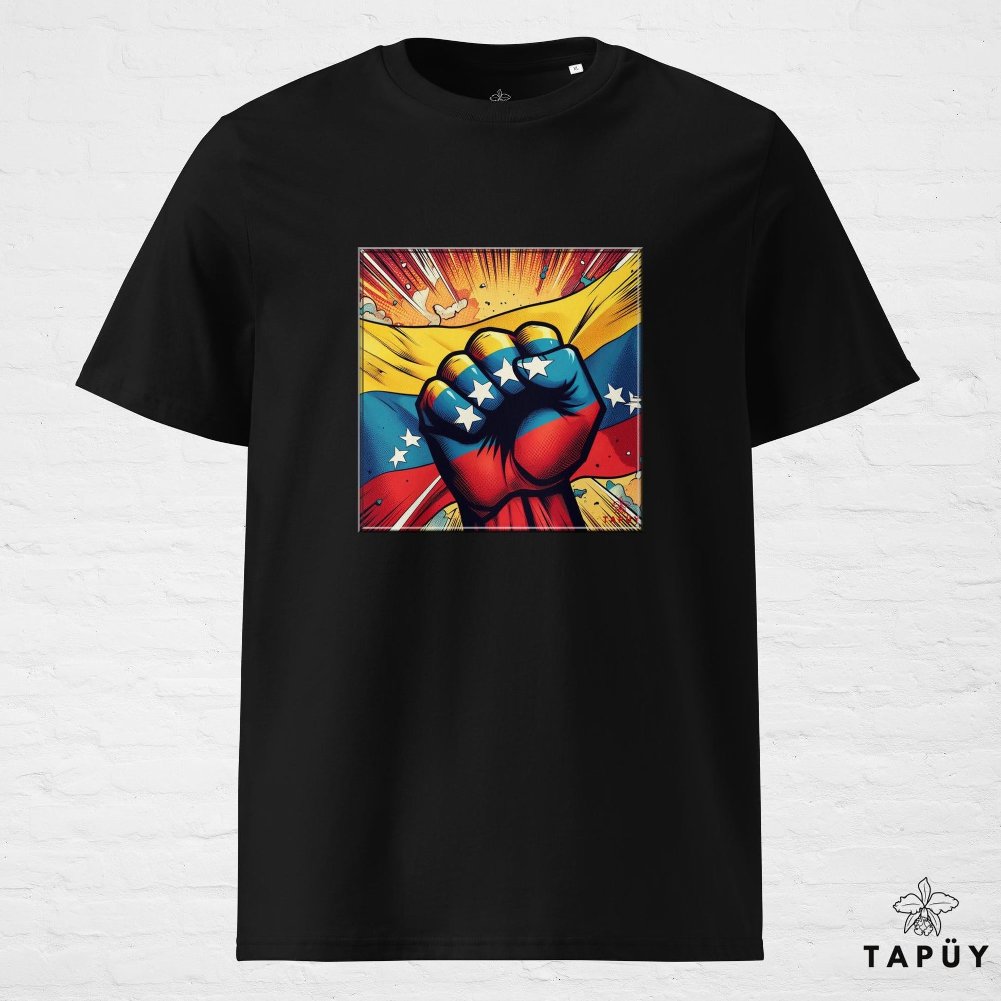 T-Shirt Homme Comics Viva Venezuela Noir / S de la marque Tapüy