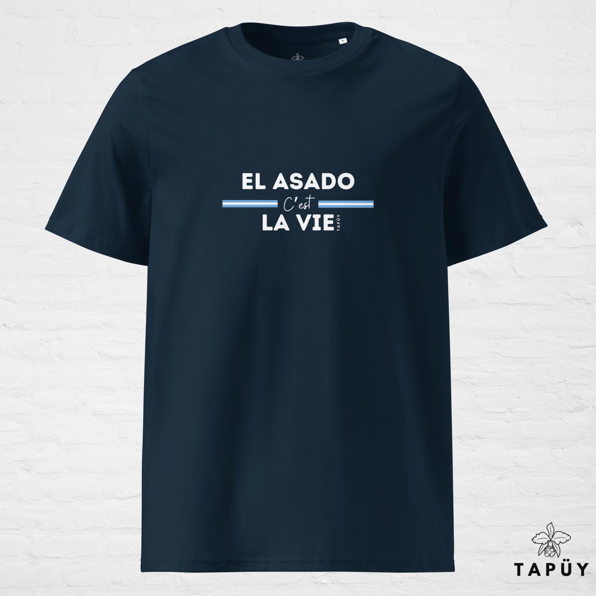 T-Shirt Homme El Asado C’est La Vie Bleu Marine / S de la marque Tapüy