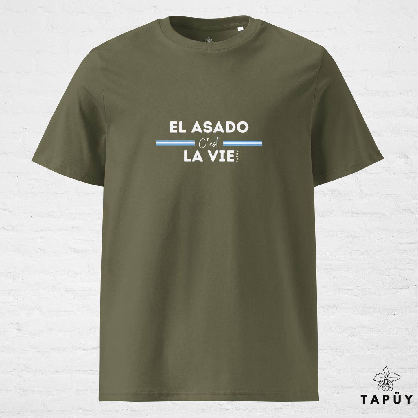 T-Shirt Homme El Asado C’est La Vie Kaki / S de la marque Tapüy