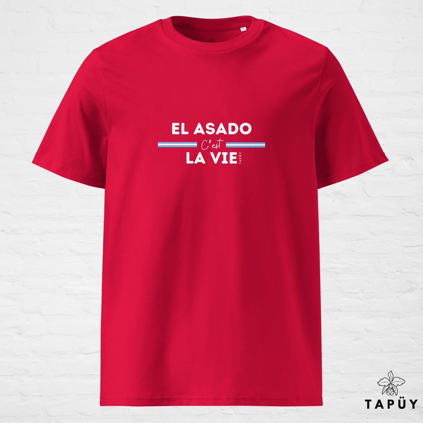 T-Shirt Homme El Asado C’est La Vie Rouge / S de la marque Tapüy