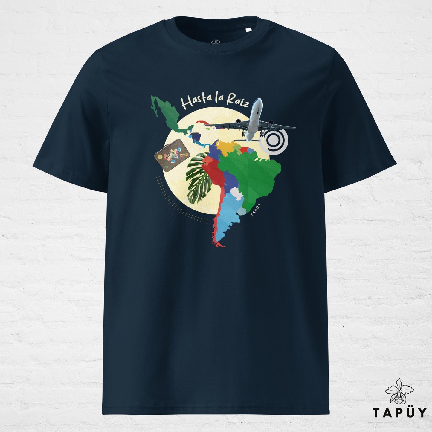 T-Shirt Homme Hasta La Raíz Bleu Marine / S de la marque Tapüy