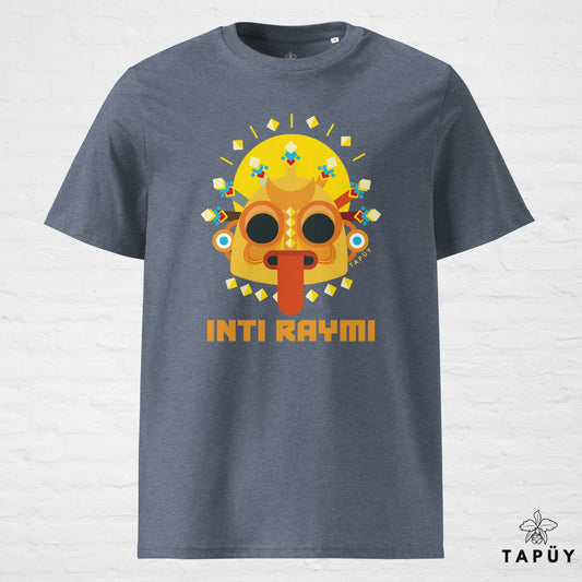 T-Shirt Homme Inti Raymi Bleu Foncé Chiné / S de la marque Tapüy