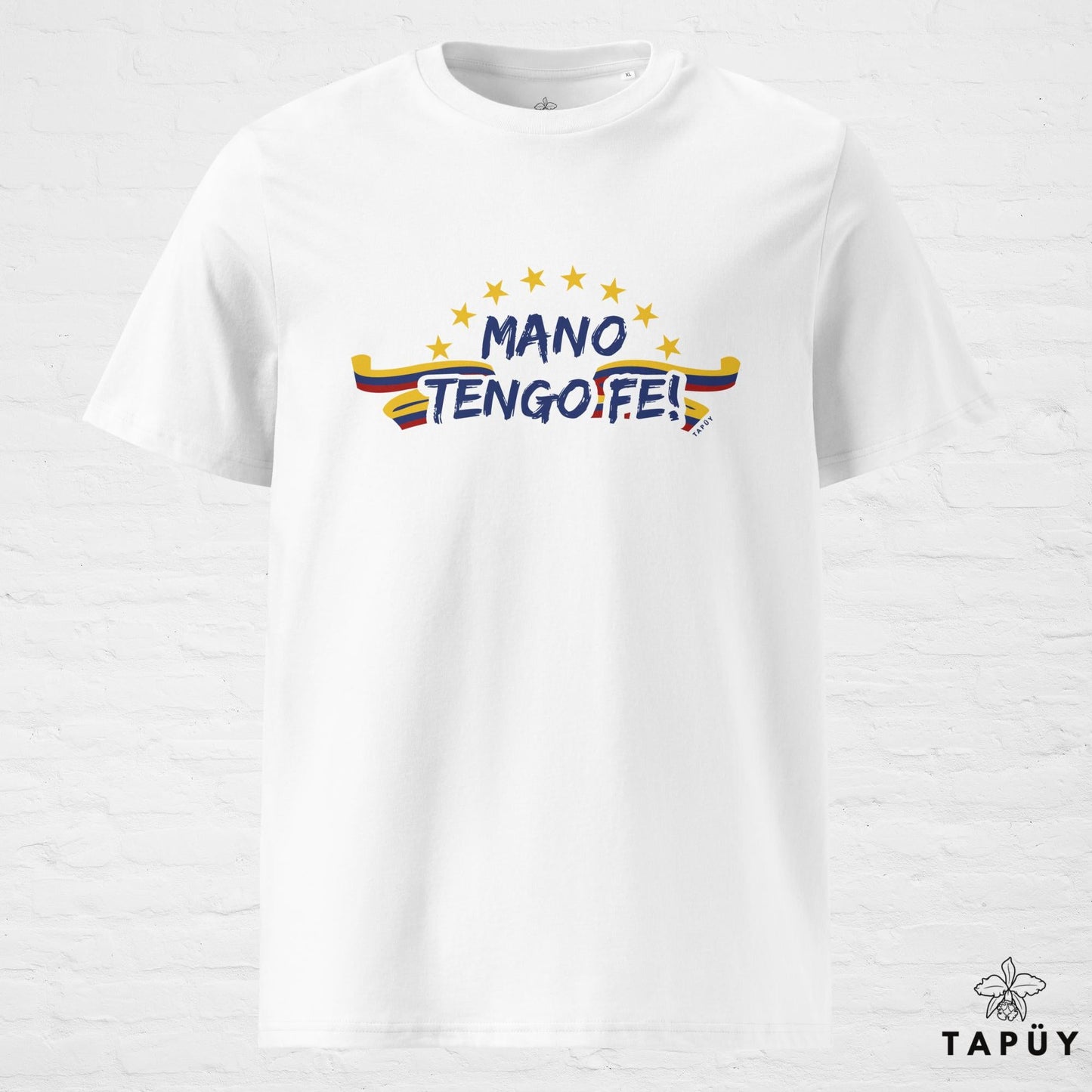 T-Shirt Homme Mano Tengo Fe! Blanc / S de la marque Tapüy