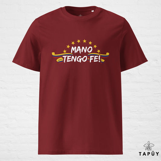 T-Shirt Homme Mano Tengo Fe! Bordeaux / S de la marque Tapüy