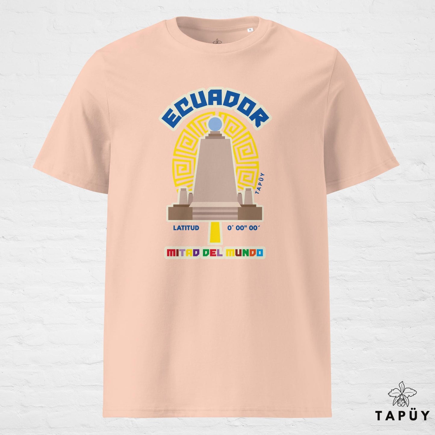 T-Shirt Homme Mitad del Mundo Fraiche Peche / S de la marque Tapüy