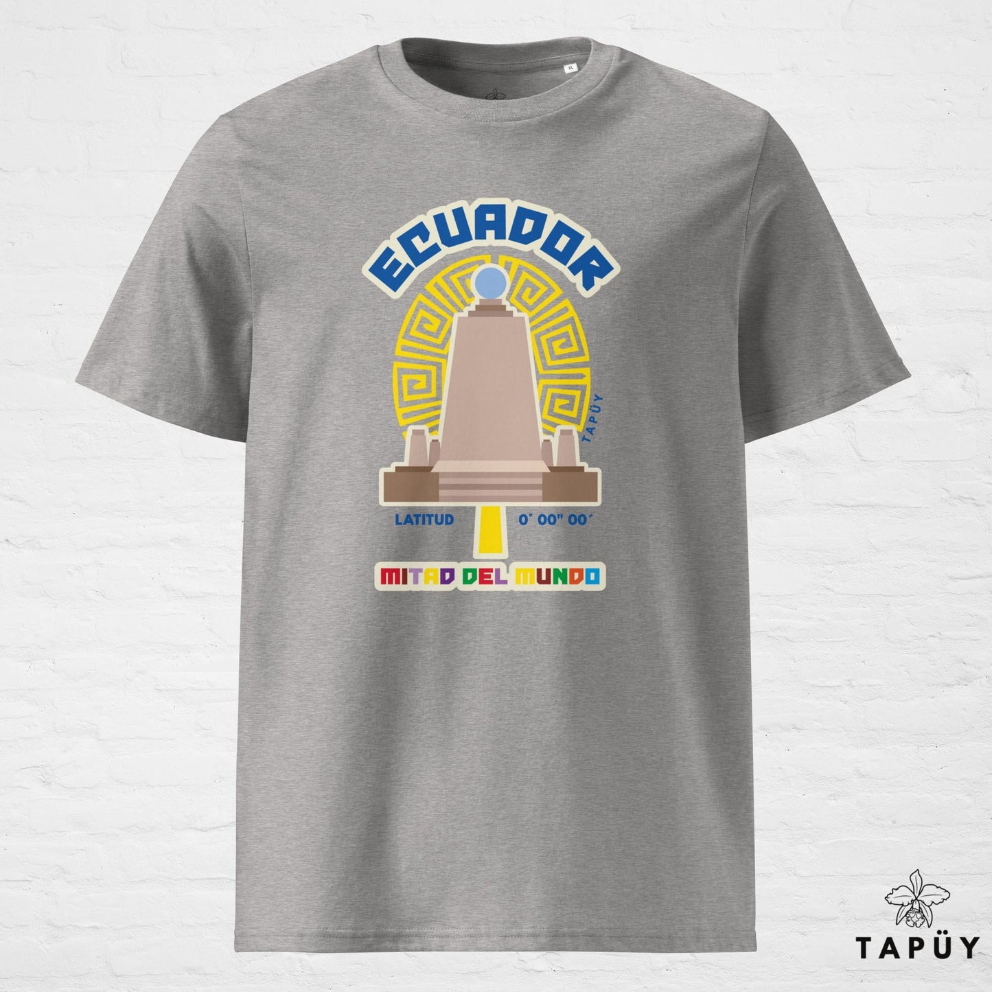 T-Shirt Homme Mitad del Mundo Gris Chiné / S de la marque Tapüy