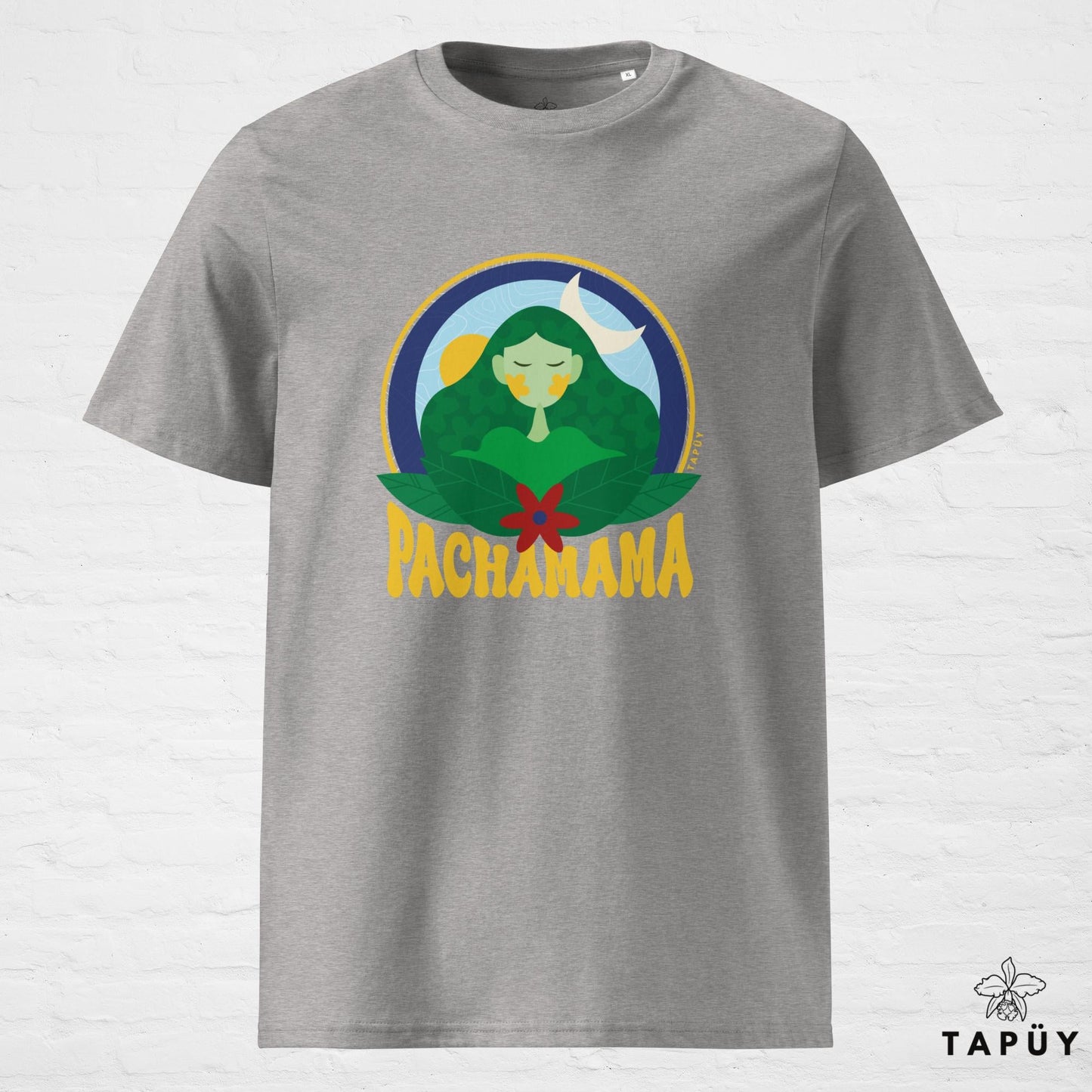 T-Shirt Homme Pachamama Gris Chiné / S de la marque Tapüy