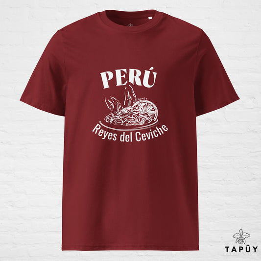 T-Shirt Homme Reyes del Ceviche Bordeaux / S de la marque Tapüy