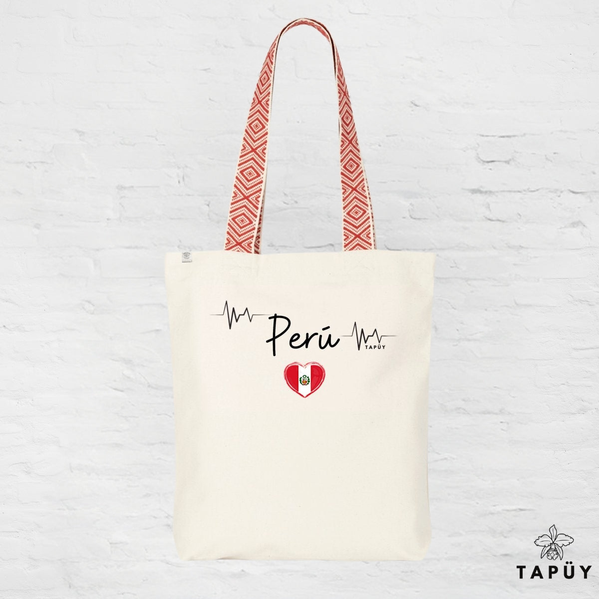 Tote bag I Love Peru Rouge de la marque Tapüy