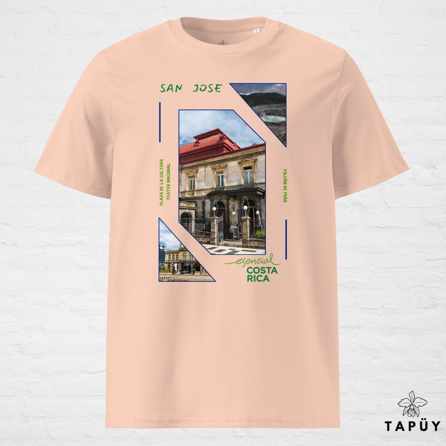 T-Shirt Homme Capital San José fraiche peche de la marque Tapüy