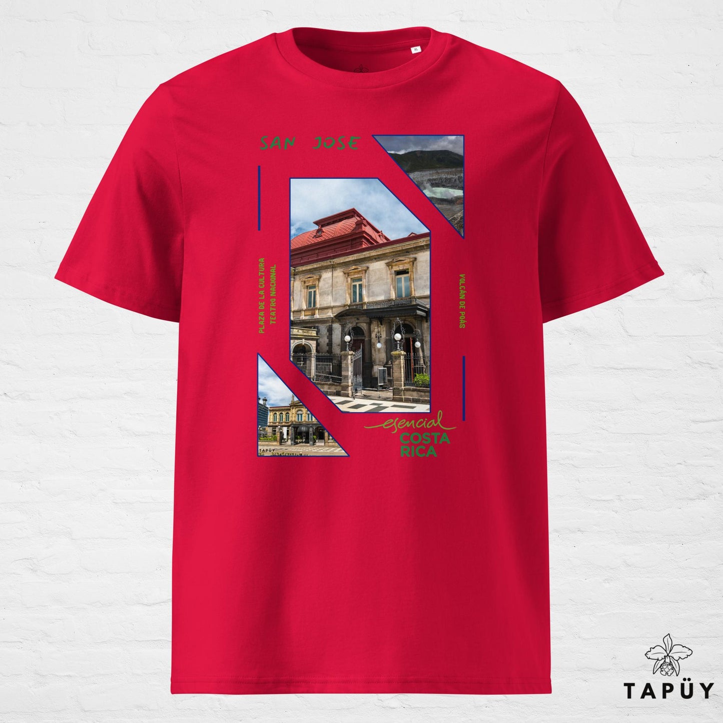 T-Shirt Homme Capital San José rouge de la marque Tapüy