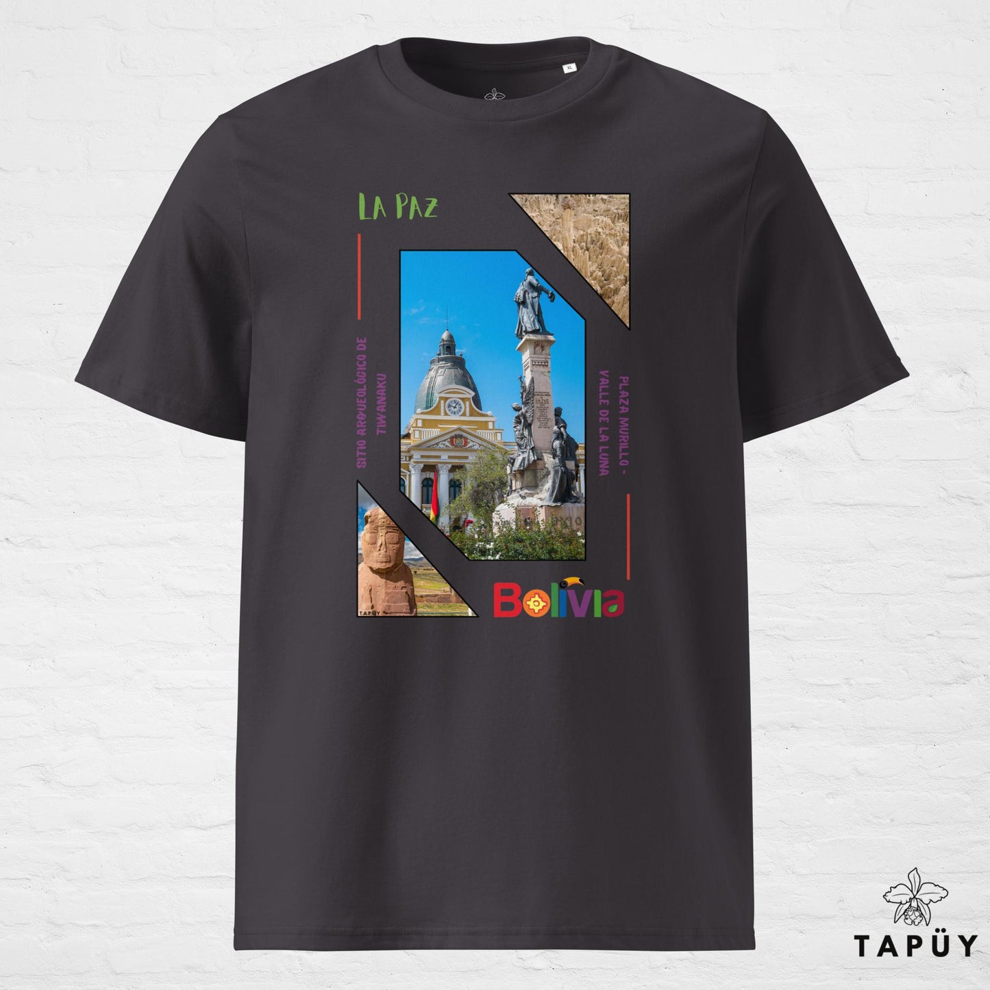 T-Shirt Homme Capital La Paz anthracite / de la marque Tapüy