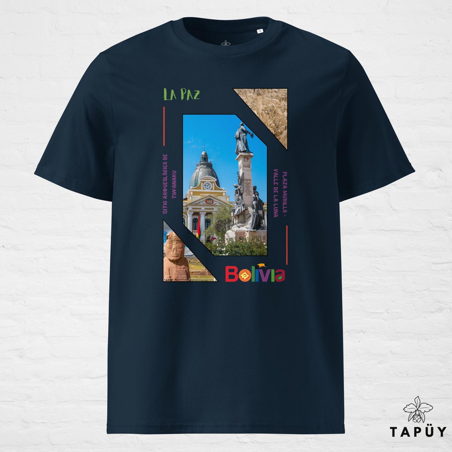 T-Shirt Homme Capital La Paz marine / de la marque Tapüy