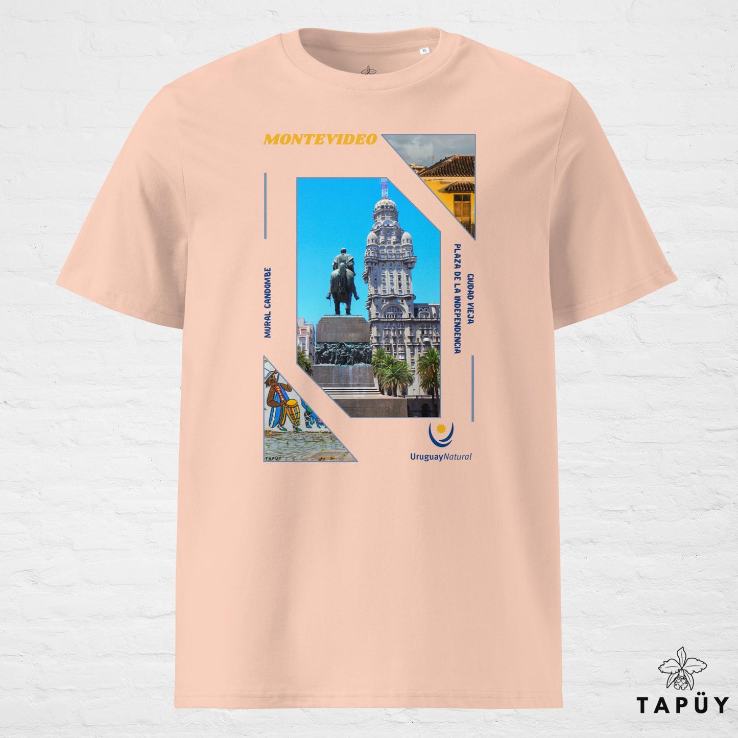 T-Shirt Homme Capital Montevideo fraiche peche de la marque Tapüy