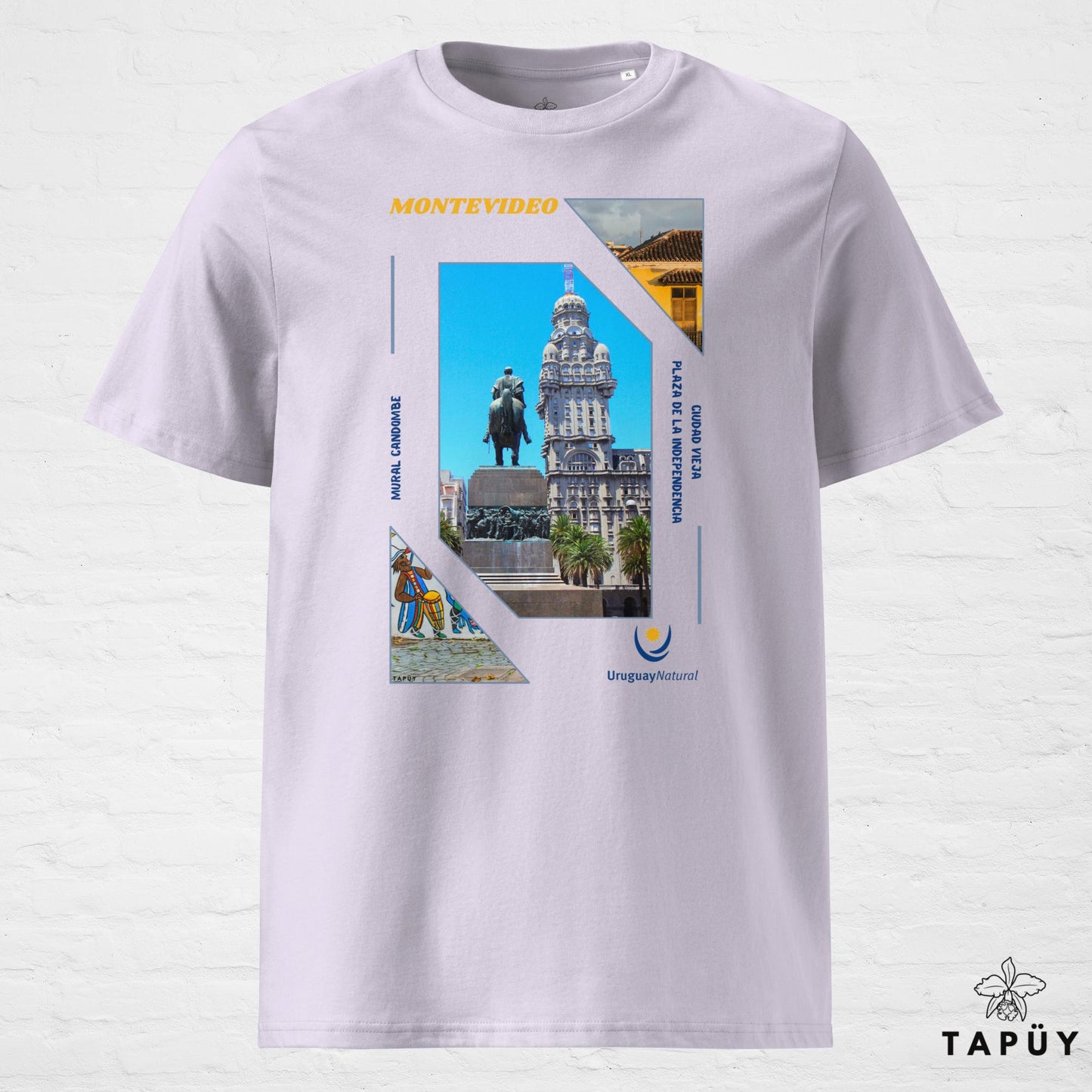 T-Shirt Homme Capital Montevideo lavande de la marque Tapüy