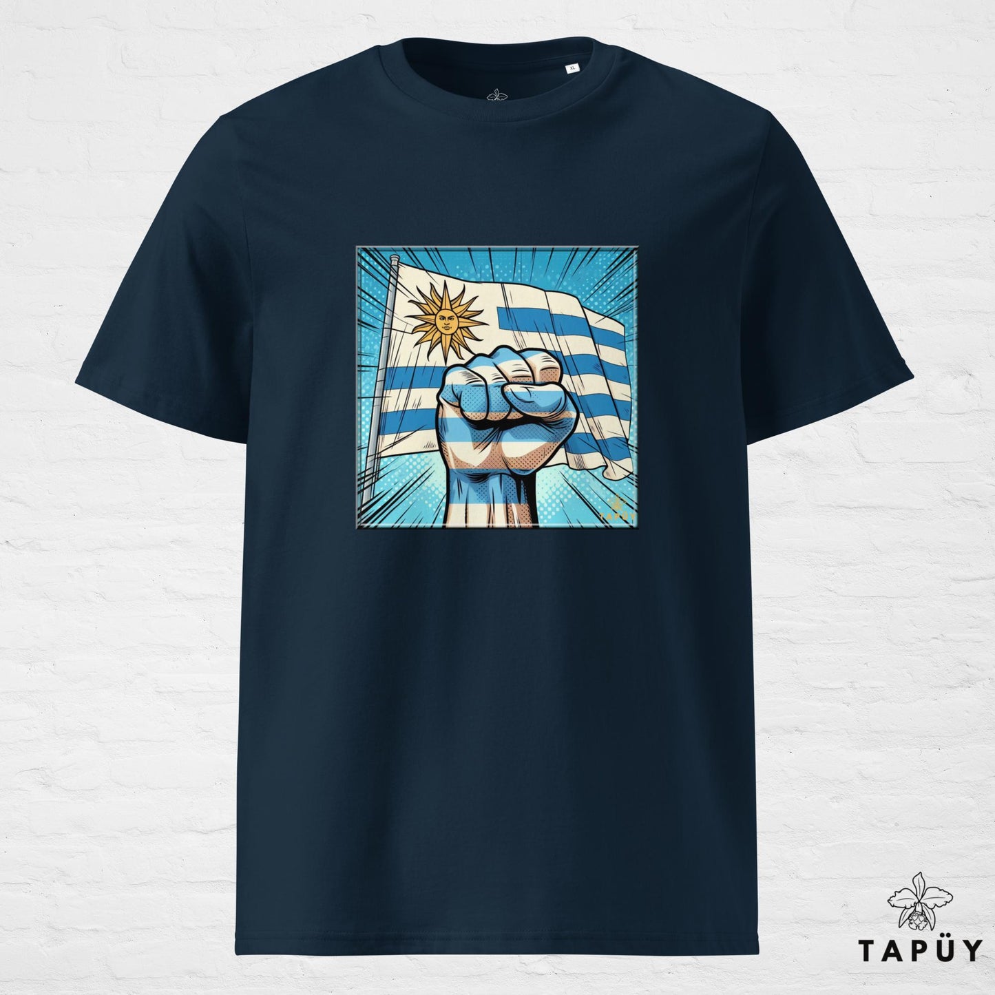 T-Shirt Homme Comics Viva Uruguay Bleu Marine / S de la marque Tapüy