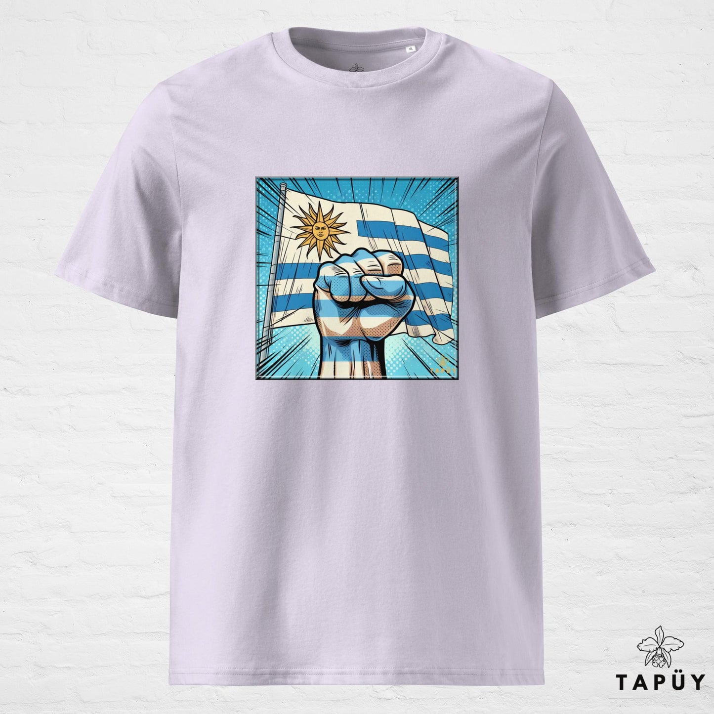 T-Shirt Homme Comics Viva Uruguay Lavande / S de la marque Tapüy